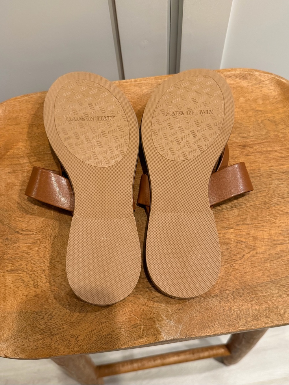 Toscanella Brown Buckle Thong Slide Sandals - Picture 3 of 3